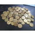 Bulk lot of George VI brass threepences - 100 c...