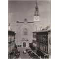 Vintage B&W Photo Postcard - Cathedral & Street...