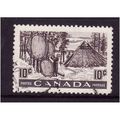 CANADA 1950 10c DRYING FURS PURPLE BROWN SG 432...