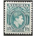 Nigeria 1940 SG57 1/3d Light Blue Mounted Mint ...