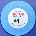 Hilton. $1 Casino Chip. Reno, NV. Y98.