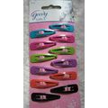 12 Goody Girls Bright Painted Metal Snap Hair C...