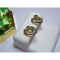Heart .75ctw Cut Peridot lightWeight 10Kt Yello...