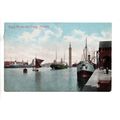 PRINTED POSTCARD OF ROYAL DOCKS & TOWER GRIMSBY...