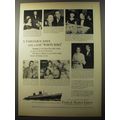 1953 United States Lines Cruise Ad - David Sarnoff, Morton Downey, Frazzr Wilde