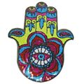 Iron On Patch Hamsa Hand Evil Eye Sew 21cm x 27...