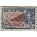 Cayman Islands KGVI 1950 6d Bluff Brac Used SG ...