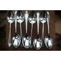 Antique SILVER PLATED TABLE SPOONS Potter Sheff...