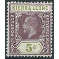 Sierra Leone 1912 SG118 5d Purple & Olive-Green...
