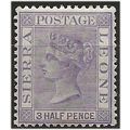 Sierra Leone 1889 SG29 1 1/2d Pale Violet Wmk C...