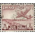 IRAQ, AIR, Faisal II bridge, violet-brown 1949,...
