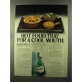 1973 Scope Mouthwash Ad - Hot Food Tray