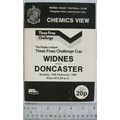 1981 programme Widnes v. Doncaster, Three Fives...