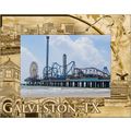 Galveston Texas Laser Engraved Wood Picture Fra...