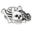 Falling Apart Bones Enamelled Pin Badge Metal 4...