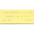 London Transport Underground Machine Ticket - B...