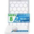 16X25X1 MERV 8 Air Filter,Ac Furnace Air Filter...