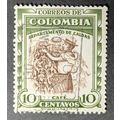 STAMP Colombia SG880 1958 10c Coffee Harvest Used