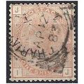1881 SG163 1/- Orange-Brown Plate 14 Good+ Used...