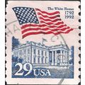 USA, Flag over White House, blue 1992, 29c, #2