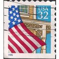 USA, Flag over Porch, blue 1995, 32c, #2