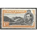 Ascension Island 1942 SG29b 1d Black & Yellow-O...