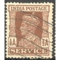 India 1939 - SG O144 - KGV1 ½a brown (Service) ...