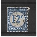 StraitsSettlement.D6 12c Bright Blue.Fine Used....