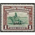 North Borneo 1945 SG320 1c Green & Red-Brown BM...