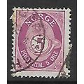 NORWAY 1893 POST HORN TYPE D 5 ORE PURPLE SG 52...