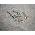 Fabulous delicate vintage Peruvian dark green t...