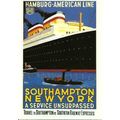 Advertising HAMBURG AMERICA LINE Postcard (Sant...