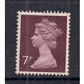 GB 1975 QE2 7p Purple Brown Machin 2Bs No Gum S...