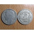France Republic 1946B 2 Francs Coin