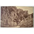 pre 1918 sepia postcard Cheddar Cliffs