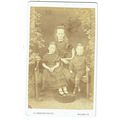 Victorian cdv photo two girls & boy Wisbech pho...