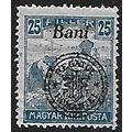Mi 34 II: 25 b. on 25 f. blue Overprinted Hunga...