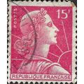 FRANCE, Marianne - Muller, red 1955, 15F, #2
