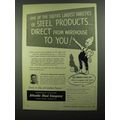 1950 Atlantic Steel Company Ad - Largest Varieties