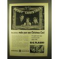 1953 General Electric Flashbulbs Ad - Christmas Card