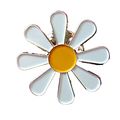 Daisy Enamelled Pin Badge Metal in velvet bag 2...