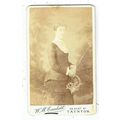 Victorian cdv photo young woman holding basket ...
