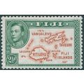 Fiji 1948 2½d brown & green Die II Perf 12 SG25...