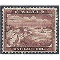 Malta 1899 SG31 1/4d Brown Mounted Mint.