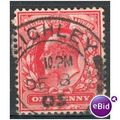 GB stamps 1902-10 KEV11 - 1d SG219 Keighley 2