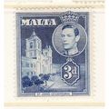 MALTA 1943 SG 223a 3d BLUE M / MINT #2