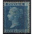 1858 SG45 2d Blue Plate 9 Fine Used Check Lette...