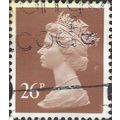 GB, Queen Elizabeth Machin, Ellipse, rust brown...