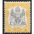 Nyasaland 1897 SG44 2d Black & Yellow Mounted M...