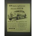 1949 Austin Devon Mk II car Ad - New high performance low price Austin